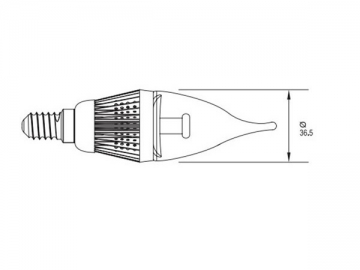 Luce LED a candela con attacco dorato E14