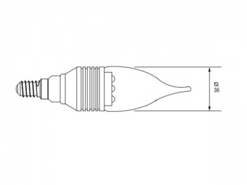 Luce LED a candela con attacco dorato E14