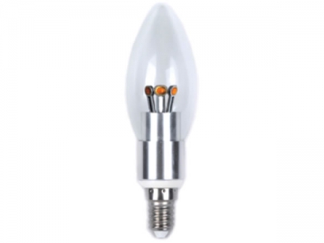 Luce LED a candela con attacco argentato E14