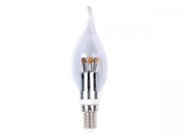 Luce LED a candela con attacco argentato E14