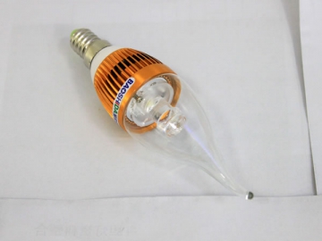 Luce LED a candela con attacco argentato E14