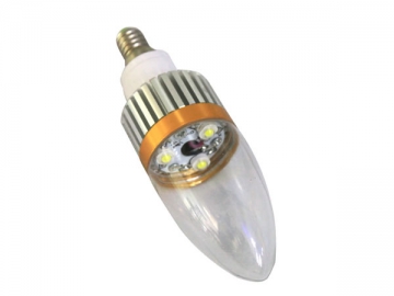 Luce LED a candela con attacco argentato E14