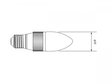 Luce LED a candela con attacco argentato E14