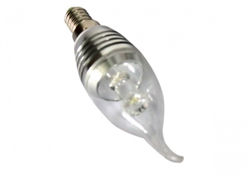 Luce LED a candela con attacco argentato E14