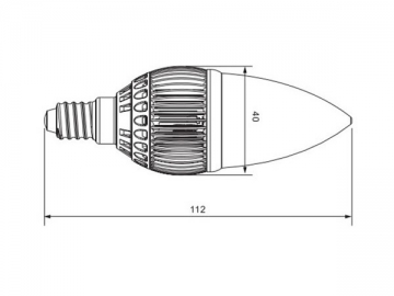 Luce LED a candela con attacco argentato E14