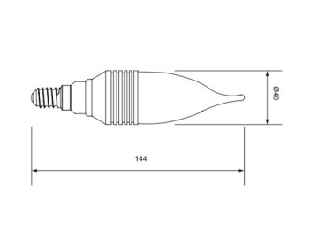 Luce LED a candela E27