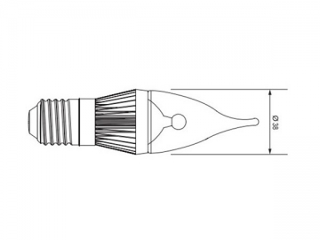 Luce LED a candela E27