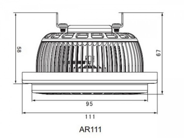 Faretto LED a incasso AR111