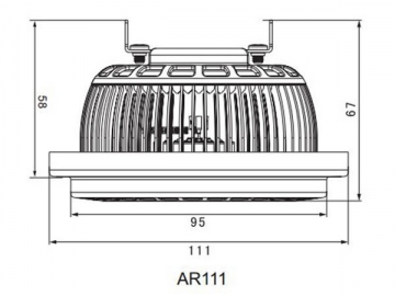 Faretto LED a incasso AR111