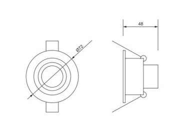 Plafoniera LED 1W