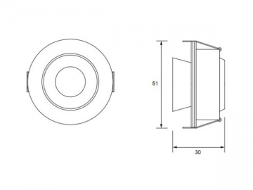 Plafoniera LED 1W