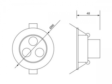 Plafoniera LED 3W