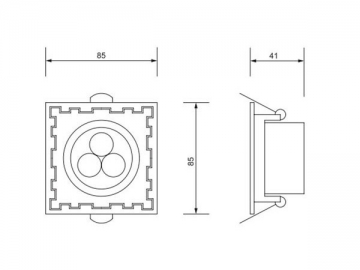 Plafoniera LED 3W