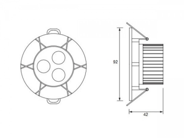 Plafoniera LED 3W