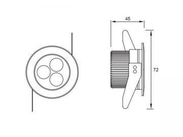 Plafoniera LED 3W