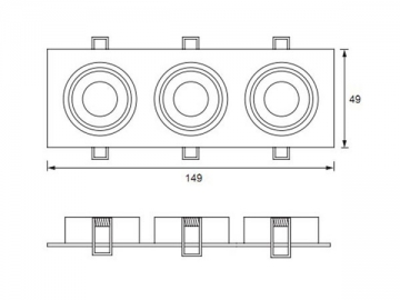 Plafoniera LED 3W