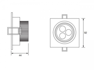 Plafoniera LED 3W