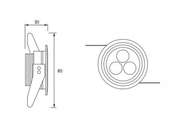 Plafoniera LED 3W