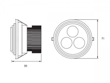 Plafoniera LED 3W