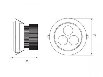 Plafoniera LED 3W