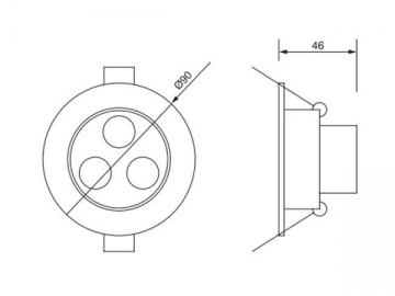 Plafoniera LED 3W