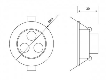 Plafoniera LED 3W