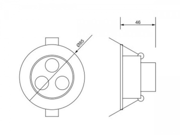 Plafoniera LED 3W