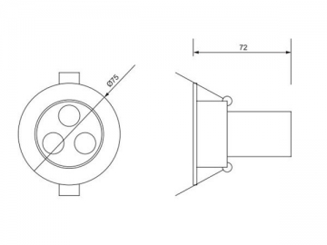 Plafoniera LED 3W