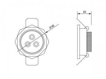 Plafoniera LED acrilica