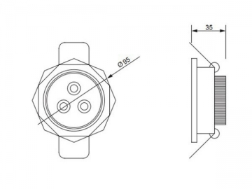 Plafoniera LED acrilica