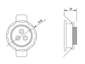 Plafoniera LED acrilica