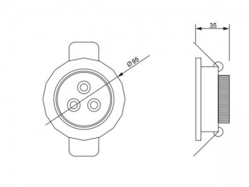 Plafoniera LED acrilica