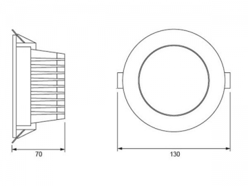 Luce LED a incasso con rivestimento ghiaccio