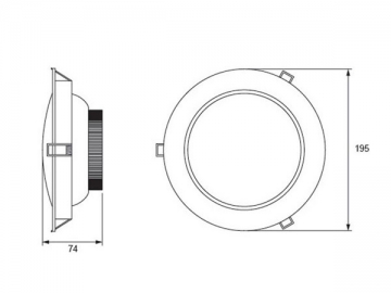 Luce LED a incasso con rivestimento ghiaccio