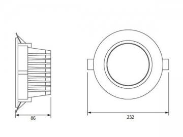 Luce LED a incasso con rivestimento ghiaccio