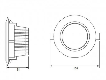 Luce LED a incasso con rivestimento ghiaccio