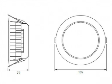 Luce LED a incasso con rivestimento ghiaccio