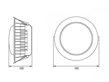 Luce LED a incasso con rivestimento ghiaccio