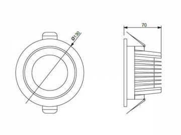 Luce LED a incasso con rivestimento ghiaccio