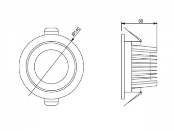 Luce LED a incasso con rivestimento ghiaccio