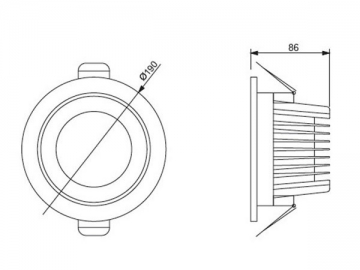 Luce LED a incasso con rivestimento ghiaccio