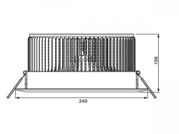 Luce LED a incasso con rivestimento ghiaccio