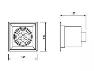 Griglia LED con testa singola