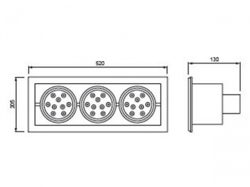 Griglia LED con multi-testa