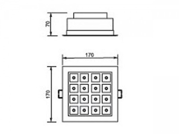 Griglia LED con multi-testa