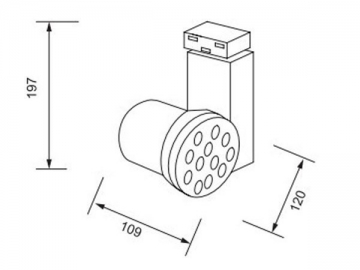 Luce LED per traccia ad alta efficienza