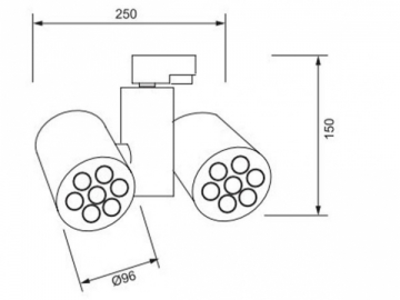 Luce LED per traccia ad alta efficienza