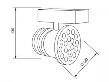 Luce LED per traccia ad alta efficienza