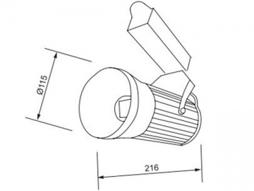 Luce LED per traccia integrata