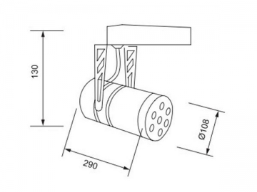 Luce LED per traccia integrata